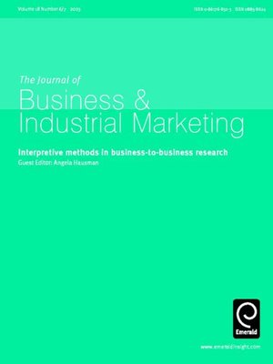 cover image of Journal of Business & Industrial Marketing, Volume 18, Issue 6 & 7